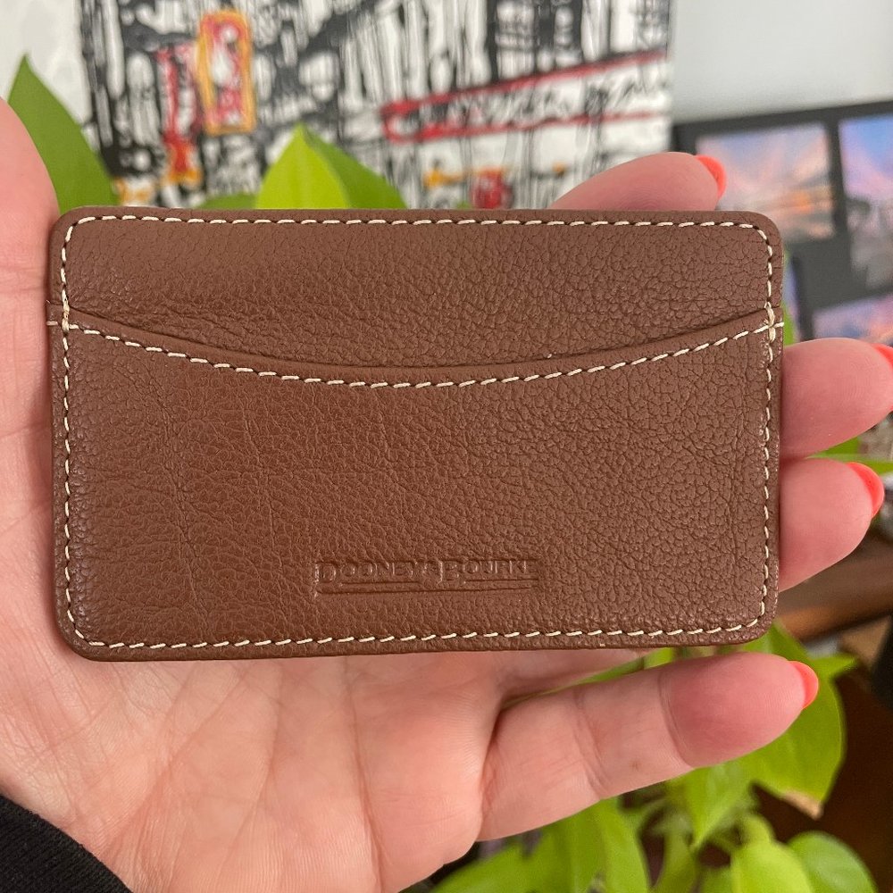 Dooney & Bourke credit card holder Leather  Brown New #4-5